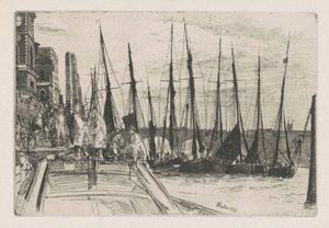 ビリングスゲート、1859年 作： James Abbott McNeill Whistler
