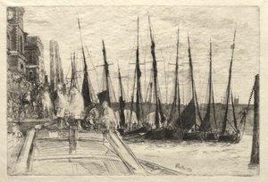 ビリングスゲート、1859年。 作： James Abbott McNeill Whistler