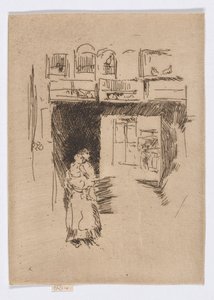 バード・ショップ-セブン・ダイヤル 1886-88年頃 （エッチング、インク、紙） 作： James Abbott McNeill Whistler