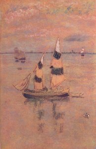 ブラックアンドゴールド、ベニス、c1860、1904 作： James Abbott McNeill Whistler