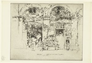 花屋 ひまわり、Rue des Beaux-Arts 作： James Abbott McNeill Whistler