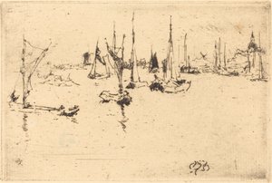 Boats, Dordrecht, 1884. 作： James Abbott McNeill Whistler