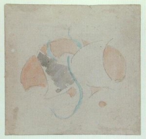 蝶のモチーフ（鉛筆、水彩、紙） 作： James Abbott McNeill Whistler