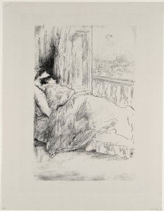 バルコニーで、1896 作： James Abbott McNeill Whistler