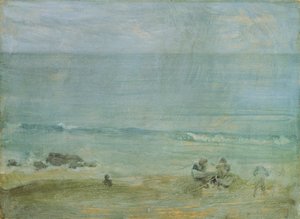 By the Shore, St.Ives (油彩・ボード) 作： James Abbott McNeill Whistler