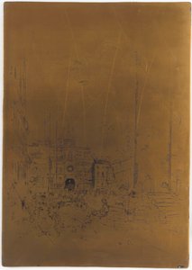 ピアツェッタのキャンセルされた版画、1879-1880年。 作： James Abbott McNeill Whistler