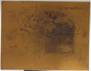 1879-1880年に発行された『トラゲット』第2号のキャンセルされた印刷版。 作： James Abbott McNeill Whistler