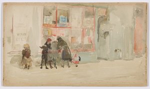 チェルシーの子供たち 1897年頃 （水彩・紙） 作： James Abbott McNeill Whistler