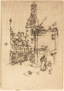 時計塔（アンボワーズ、1888年 作： James Abbott McNeill Whistler