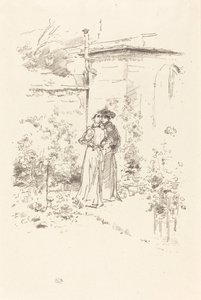 庭での自信、1894年。 作： James Abbott McNeill Whistler