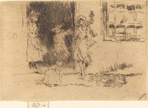 コテージ・ドア、18841886年頃。 作： James Abbott McNeill Whistler