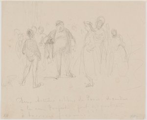 1858年、パリの二人の有名な芸術家。 作： James Abbott McNeill Whistler