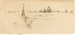 旗を浸す、1887年。 作： James Abbott McNeill Whistler