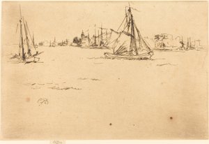 ドルドレヒト、1884年。 作： James Abbott McNeill Whistler