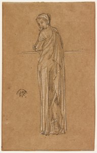 ドレープフィギュア立ち、1870年から1873年。 作： James Abbott McNeill Whistler