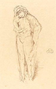 ドレープのある人物、立ち姿、1891年