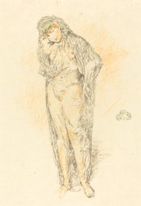 ドレープのある人物、立ち姿、1891年 作： James Abbott McNeill Whistler