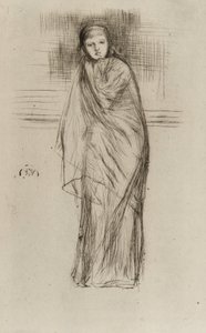 ドレープモデル、1870年 作： James Abbott McNeill Whistler
