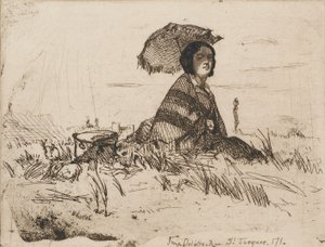 En Plein Soleil, 1858年。 作： James Abbott McNeill Whistler