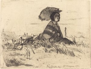 En Plein Soleil, 1858年。 作： James Abbott McNeill Whistler