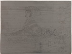 アン・プレイン・ソレイユTwelve Etchings from Nature The French Set（1858年）からのキャンセルされていないプレート。