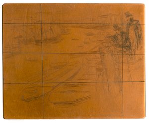 エッチング プレート: リトル プール、1861 年。 作： James Abbott McNeill Whistler