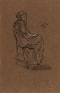 女性像、着席、1870-1873。 作： James Abbott McNeill Whistler