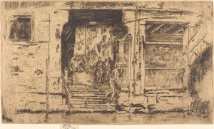 魚屋、ヴェネツィア、1880年。 作： James Abbott McNeill Whistler