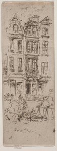 フラワーマーケット、ブリュッセル。 作： James Abbott McNeill Whistler