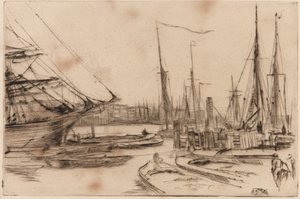 ビリングスゲートより、1878年。 作： James Abbott McNeill Whistler