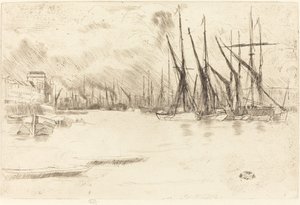 ニシンのピクルス階段から、c。 1878年。 作： James Abbott McNeill Whistler