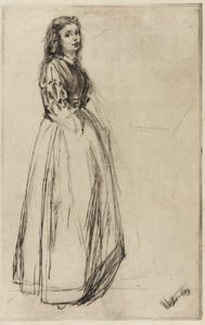 Fumette, Standing, 1859. 作： James Abbott McNeill Whistler