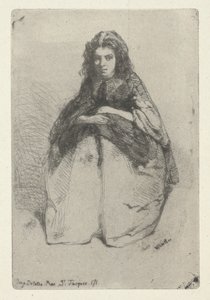 フメット、1857年頃（エッチングとドライポイント） 作： James Abbott McNeill Whistler