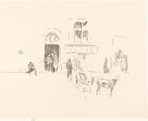 ガイエティのステージドア、18791887年。 作： James Abbott McNeill Whistler
