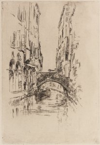 橋の下のゴンドラ、1879-1880。 作： James Abbott McNeill Whistler