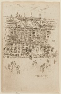 1887年、ブリュッセルのグラン・プレイス。 作： James Abbott McNeill Whistler