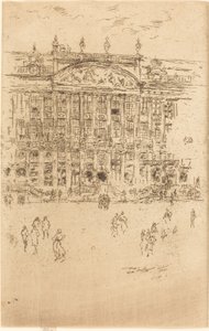 グランプラス、ブリュッセル、1887年。 作： James Abbott McNeill Whistler