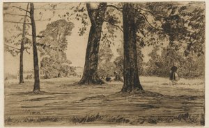 グリニッジ・パーク、1859年 作： James Abbott McNeill Whistler