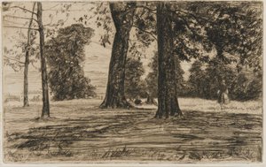 グリニッジ・パーク、1859年 作： James Abbott McNeill Whistler