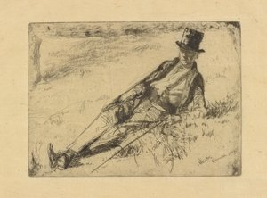 グリニッジの年金受給者、1859 年。 作： James Abbott McNeill Whistler