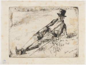 グリニッジの年金受給者、1859 年。 作： James Abbott McNeill Whistler