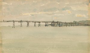グレーとシルバー - 桟橋、サウスエンド、1882-1883。