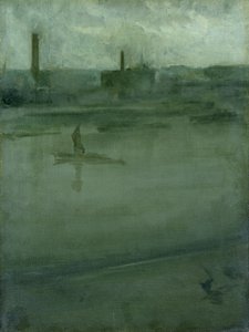 グレーとシルバー：テムズ 作： James Abbott McNeill Whistler