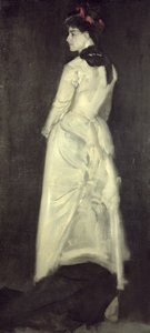 肌の色と黒の調和：ミスルイーズジョプリンの肖像（1843-1933） 作： James Abbott McNeill Whistler