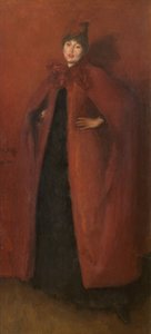 赤の調和：ランプライト、1884-86 作： James Abbott McNeill Whistler