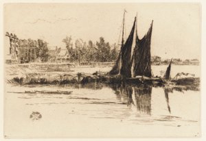 ハーリンガム、1879 年。 作： James Abbott McNeill Whistler