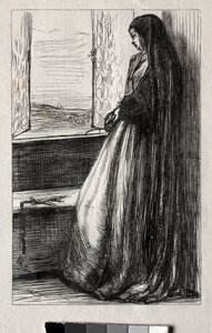 1862年に週1回のブルックハルト伯爵のイラスト。 作： James Abbott McNeill Whistler