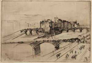 1859年パリ、シティー島。 作： James Abbott McNeill Whistler