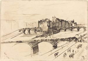1859年パリ、シティー島。 作： James Abbott McNeill Whistler
