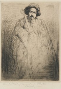 J.ベッケ、彫刻家、1859年。 作： James Abbott McNeill Whistler